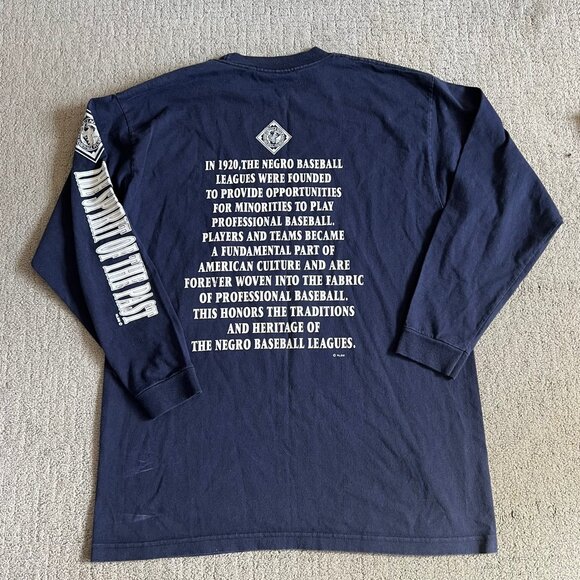 Vintage Atlanta Black Crackers Negro League Baseball T Shirt Sz XL L/S Made USA - Picture 11 of 12